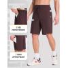imagebaleaf Mens Mountain Bike Shorts Loosefit Cycling Shorts MTB Bicycle 9 Inch Zipper Pockets Drawstring Stretchy UPF50Dark Brown