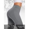 imagebaleaf Womens Knee Length Cotton Capri Leggings with Pockets High Waisted Casual Summer Yoga Workout Exercise PantsGrey