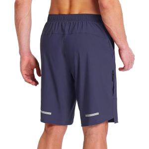 imagebaleaf Mens Mountain Bike Shorts Loosefit Cycling Shorts MTB Bicycle 9 Inch Zipper Pockets Drawstring Stretchy UPF50Navy Blue