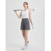 imagebaleaf Womens 6quot Golf Shorts Stretch Pleated Work Short for Hiking Quick Dry Dressy Casual Summer UPF50Dark Gray