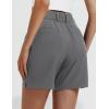 imagebaleaf Womens 6quot Golf Shorts Stretch Pleated Work Short for Hiking Quick Dry Dressy Casual Summer UPF50Dark Gray
