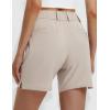 imagebaleaf Womens 6quot Golf Shorts Stretch Pleated Work Short for Hiking Quick Dry Dressy Casual Summer UPF50Khaki