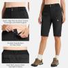 imagebaleaf Womens Bermuda Long Shorts 13quot Golf Shorts Knee Length Hiking Quick Dry High Waist Stretch Water Resistant01black13inch