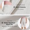 imagebaleaf Womens Bermuda Long Shorts 13quot Golf Shorts Knee Length Hiking Quick Dry High Waist Stretch Water Resistant04grey13inch