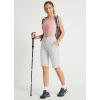 imagebaleaf Womens Bermuda Long Shorts 13quot Golf Shorts Knee Length Hiking Quick Dry High Waist Stretch Water Resistant04grey13inch