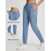 imagebaleaf Womens Fleece Lined Pants Joggers WaterResistant Zipper Pocket Thermal Sweatpants Winter Running Hiking Jogging01blue