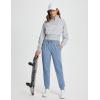 imagebaleaf Womens Fleece Lined Pants Joggers WaterResistant Zipper Pocket Thermal Sweatpants Winter Running Hiking Jogging01blue