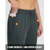 imagebaleaf Womens Fleece Lined Pants Joggers WaterResistant Zipper Pocket Thermal Sweatpants Winter Running Hiking Jogging01grey