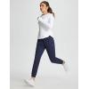 imagebaleaf Womens Fleece Lined Pants Joggers WaterResistant Zipper Pocket Thermal Sweatpants Winter Running Hiking Jogging01navy