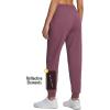 imagebaleaf Womens Fleece Lined Pants Joggers WaterResistant Zipper Pocket Thermal Sweatpants Winter Running Hiking Jogging01rose