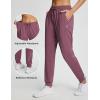 imagebaleaf Womens Fleece Lined Pants Joggers WaterResistant Zipper Pocket Thermal Sweatpants Winter Running Hiking Jogging01rose