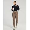 imagebaleaf Womens Fleece Lined Pants Joggers WaterResistant Zipper Pocket Thermal Sweatpants Winter Running Hiking Jogging02brown