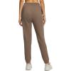 imagebaleaf Womens Fleece Lined Pants Joggers WaterResistant Zipper Pocket Thermal Sweatpants Winter Running Hiking Jogging02brown