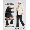 imagebaleaf Womens Thick Fleece Lined Leggings Winter Warm Thermal Tummy Control Flare Yoga Pants Pockets Bootcut Snow Ski PantsBlack