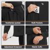imagebaleaf Mens Rain Jacket Waterproof Running Cycling Windbreaker Golf Hiking Gear Hood Raincoat Packable ReflectiveBlack