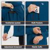 imagebaleaf Mens Rain Jacket Waterproof Running Cycling Windbreaker Golf Hiking Gear Hood Raincoat Packable ReflectiveBlue