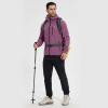 imagebaleaf Mens Rain Jacket Waterproof Running Cycling Windbreaker Golf Hiking Gear Hood Raincoat Packable ReflectiveRose Red