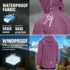imagebaleaf Mens Rain Jacket Waterproof Running Cycling Windbreaker Golf Hiking Gear Hood Raincoat Packable ReflectiveRose Red