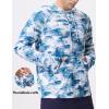 imagebaleaf Mens Rash Guard with Kangaroo Pocket UPF 50 Swim Shirts Long Sleeve Water Sun Protection Hoodie SwimsuitBlue Coconut