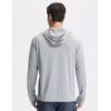 imagebaleaf Mens Rash Guard with Kangaroo Pocket UPF 50 Swim Shirts Long Sleeve Water Sun Protection Hoodie SwimsuitLight Gray