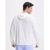imagebaleaf Mens Rash Guard with Kangaroo Pocket UPF 50 Swim Shirts Long Sleeve Water Sun Protection Hoodie SwimsuitStar White