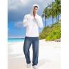 imagebaleaf Mens Rash Guard with Kangaroo Pocket UPF 50 Swim Shirts Long Sleeve Water Sun Protection Hoodie SwimsuitStar White