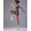 imagebaleaf Sweatleaf Womens Biker Shorts 5quot High Waist Tummy Control Butt Lifting Yoga Workout Running Spandex Short PantsDark Gray