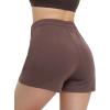 imagebaleaf Womens 4quot High Waisted Workout Shorts with Pockets Elastic Athletic Gym Running Yoga Shorts Modal SoftDark Brown