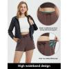 imagebaleaf Womens 4quot High Waisted Workout Shorts with Pockets Elastic Athletic Gym Running Yoga Shorts Modal SoftDark Brown