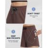imagebaleaf Womens 4quot High Waisted Workout Shorts with Pockets Elastic Athletic Gym Running Yoga Shorts Modal SoftDark Brown