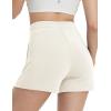 imagebaleaf Womens 4quot High Waisted Workout Shorts with Pockets Elastic Athletic Gym Running Yoga Shorts Modal SoftLight Brown