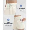 imagebaleaf Womens 4quot High Waisted Workout Shorts with Pockets Elastic Athletic Gym Running Yoga Shorts Modal SoftLight Brown