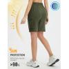 imagebaleaf Womens 9quot Cargo Shorts Hiking Water Resistant Pockets Bermuda Lightweight UPF50 Camping Travel OutdoorDark Army Green