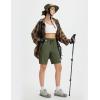 imagebaleaf Womens 9quot Cargo Shorts Hiking Water Resistant Pockets Bermuda Lightweight UPF50 Camping Travel OutdoorDark Army Green
