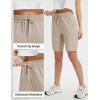 imagebaleaf Womens 9quot Cargo Shorts Hiking Water Resistant Pockets Bermuda Lightweight UPF50 Camping Travel OutdoorLight Khaki