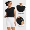 imagebaleaf Womens Crop Workout Tank Tops Modal Soft Sleeveless Yoga Top Athletic Running Lounge Loose ShirtsBlack