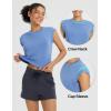 imagebaleaf Womens Crop Workout Tank Tops Modal Soft Sleeveless Yoga Top Athletic Running Lounge Loose ShirtsBlue