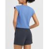 imagebaleaf Womens Crop Workout Tank Tops Modal Soft Sleeveless Yoga Top Athletic Running Lounge Loose ShirtsBlue