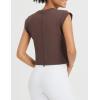 imagebaleaf Womens Crop Workout Tank Tops Modal Soft Sleeveless Yoga Top Athletic Running Lounge Loose ShirtsDark Brown