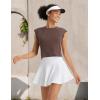 imagebaleaf Womens Crop Workout Tank Tops Modal Soft Sleeveless Yoga Top Athletic Running Lounge Loose ShirtsDark Brown