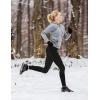imagebaleaf Womens Fleece Lined Leggings High Waisted Water Resistant Winter Warm Running Thermal Pants Zipper PocketBlack