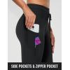 imagebaleaf Womens Fleece Lined Leggings High Waisted Water Resistant Winter Warm Running Thermal Pants Zipper PocketBlack