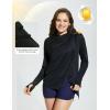 imagebaleaf Womens Long Sleeve Sun Shirts UPF 50 Lightweight Open Front Cardigan with Pockets Beach Cover Up SPF Sun WrapBlack