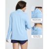 imagebaleaf Womens Long Sleeve Sun Shirts UPF 50 Lightweight Open Front Cardigan with Pockets Beach Cover Up SPF Sun WrapBlue