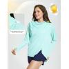 imagebaleaf Womens Long Sleeve Sun Shirts UPF 50 Lightweight Open Front Cardigan with Pockets Beach Cover Up SPF Sun WrapGreen