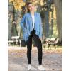 imagebaleaf Womens Long Sleeve Sun Shirts UPF 50 Lightweight Open Front Cardigan with Pockets Beach Cover Up SPF Sun WrapTexturedblue