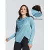 imagebaleaf Womens Long Sleeve Sun Shirts UPF 50 Lightweight Open Front Cardigan with Pockets Beach Cover Up SPF Sun WrapTexturedstone Blue