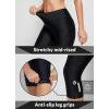 imagebaleaf Womens Padded Bike Pants High Waist Cycling Shorts 34 Bicycle Capris Legging Zipper Pockets UPF 5016inchblack
