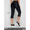 imagebaleaf Womens Padded Bike Pants High Waist Cycling Shorts 34 Bicycle Capris Legging Zipper Pockets UPF 5016inchblack