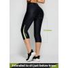 imagebaleaf Womens Padded Bike Pants High Waist Cycling Shorts 34 Bicycle Capris Legging Zipper Pockets UPF 5016inchblackGreen